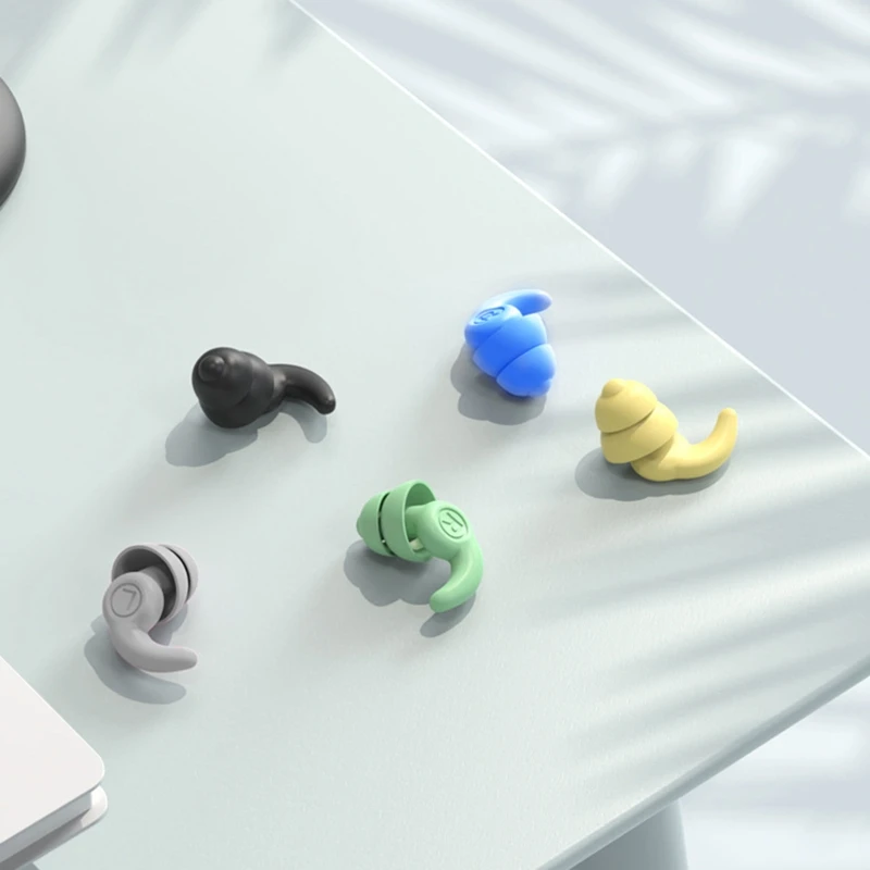 Noise Reduction Silicone Earplugs Anti-noise Hear Protect Ear Plugs Isolate the Noise for Sleep at Ease Working Ear Plug