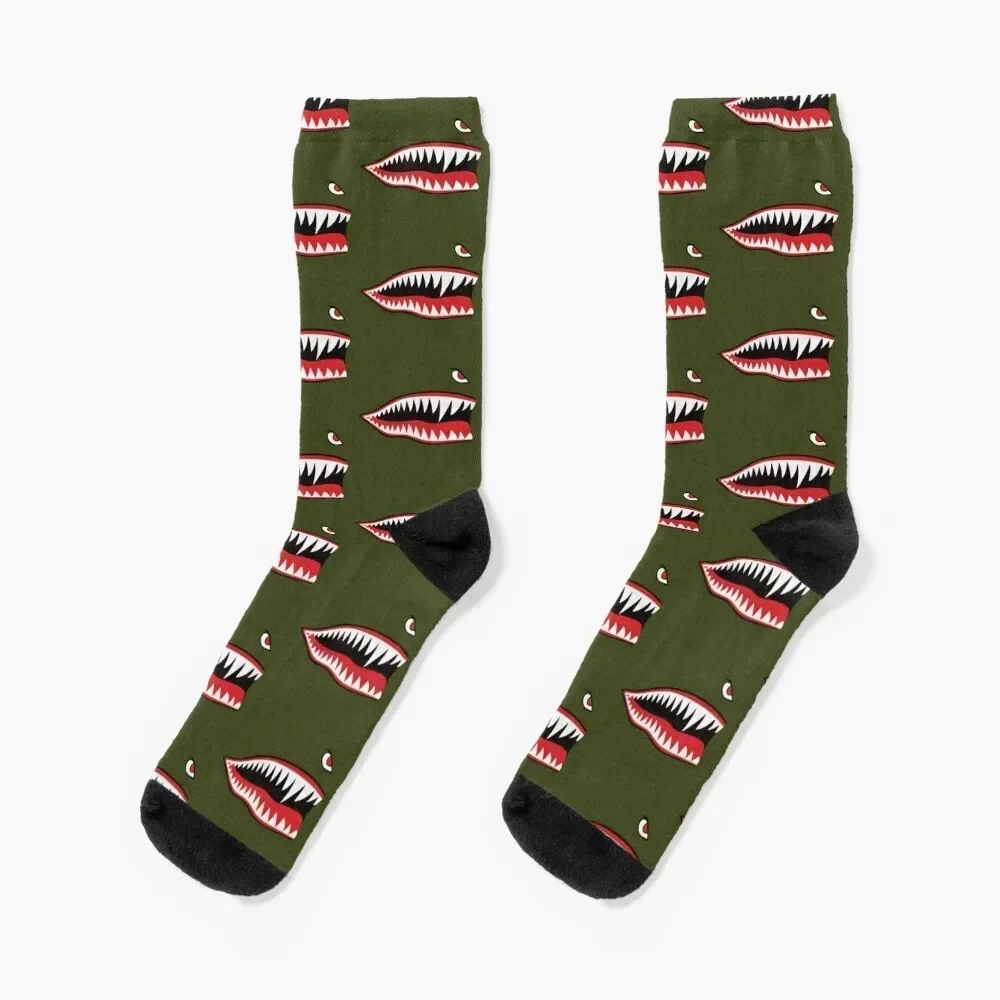 

Flying Tigers Nose Warhawk Socks luxe Men's christmas stocking Man Socks Women's