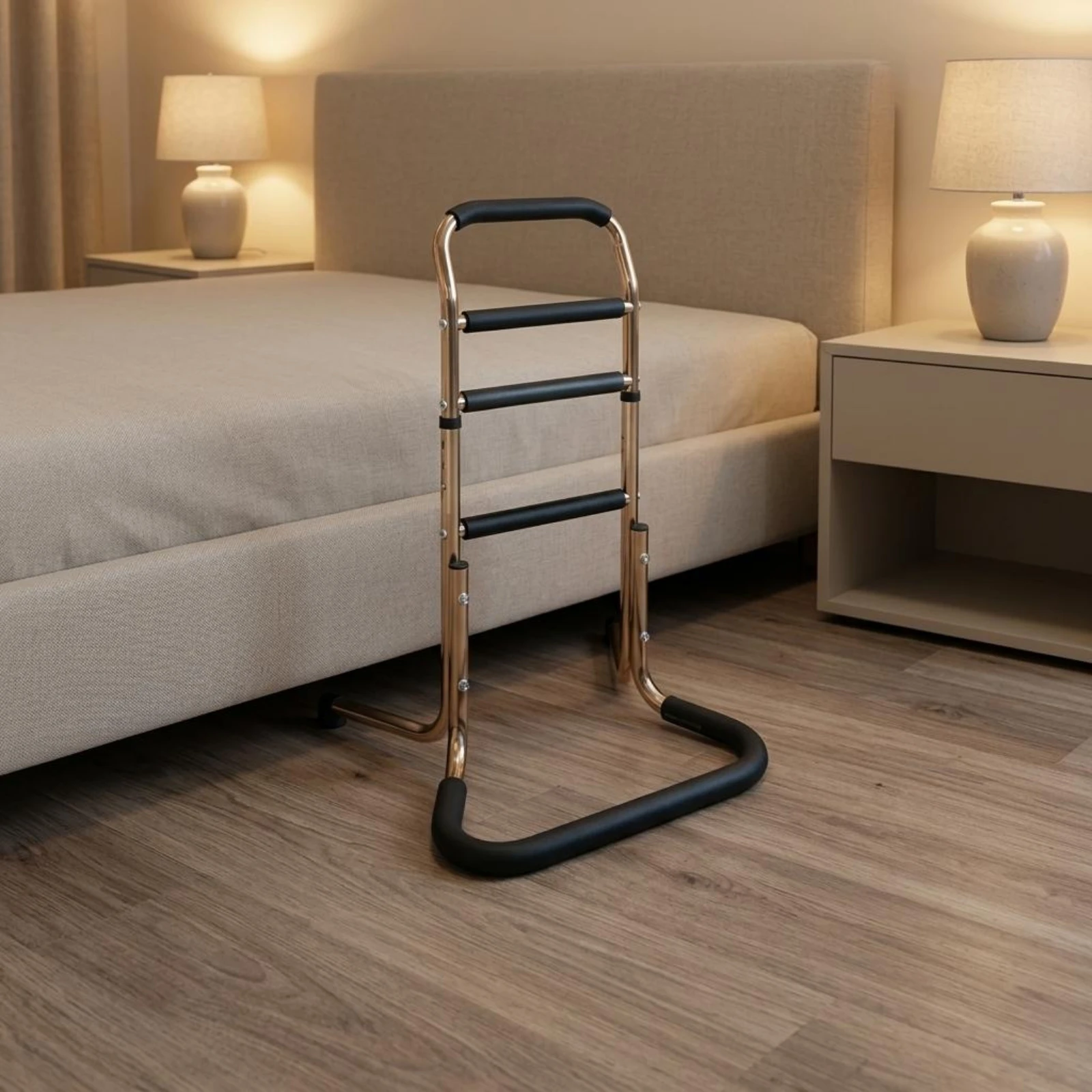 Standing Assist Frame Padded Grip Toilet Support Frame Assistive Device Lightweight Mobility Aid High Load Capacity - view 6