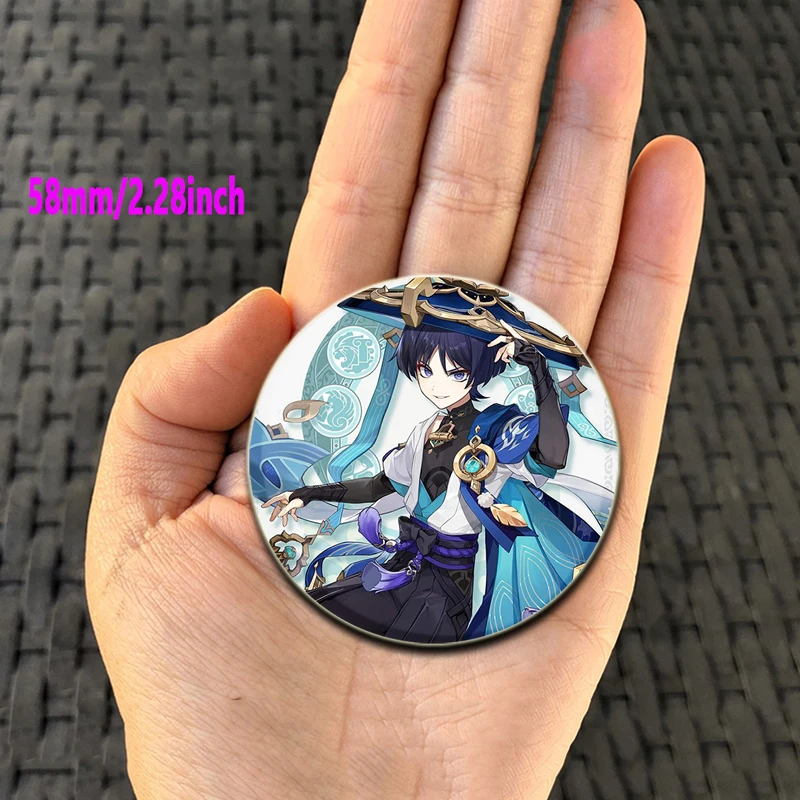 32/44/58mm Tinplate Brooches Scaramouche Soft Button Pins Cute Cartoon Badge Game Jewelry Wholesale Collect Gift for Friends