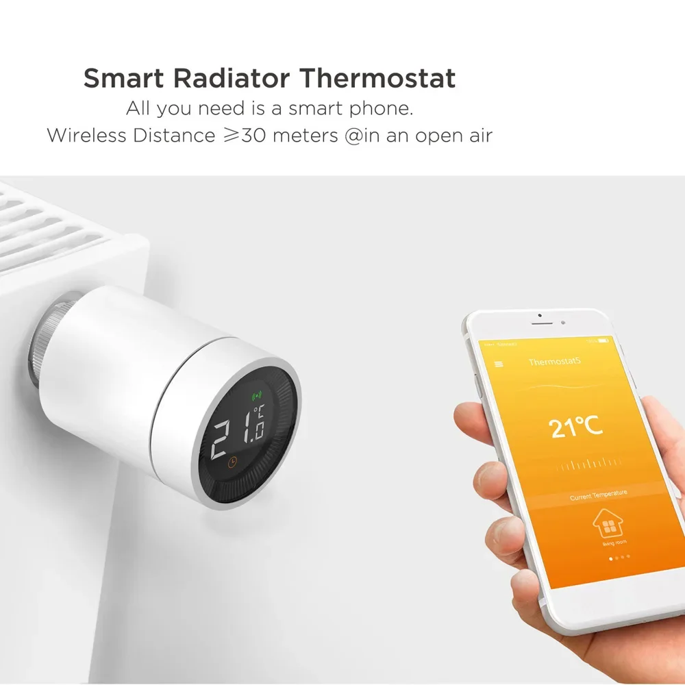 Tuya Smart Home ZigBee TRV Thermostat Radiator Valve Actuator Programmable Temperature Controller Support Alexa Google Assistant