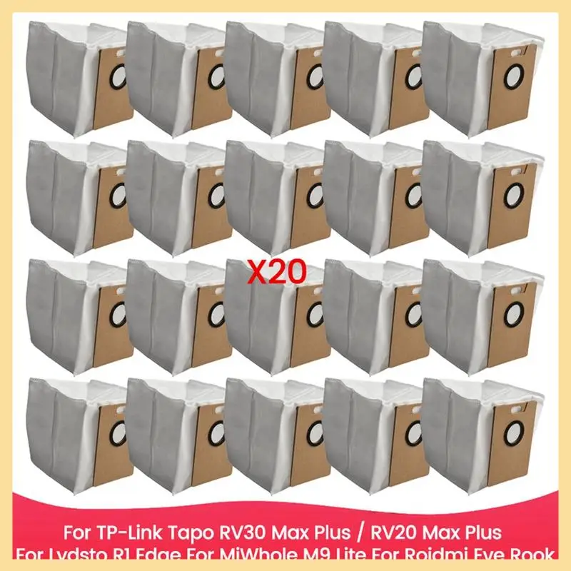 

Vacuum Bags Fit Fortp-Link Tapo RV30 Max Plus / RV20 Max Plus, Lydsto R1 Edge, Miwhole M9 Lite, Roidmi Eve Rook Parts