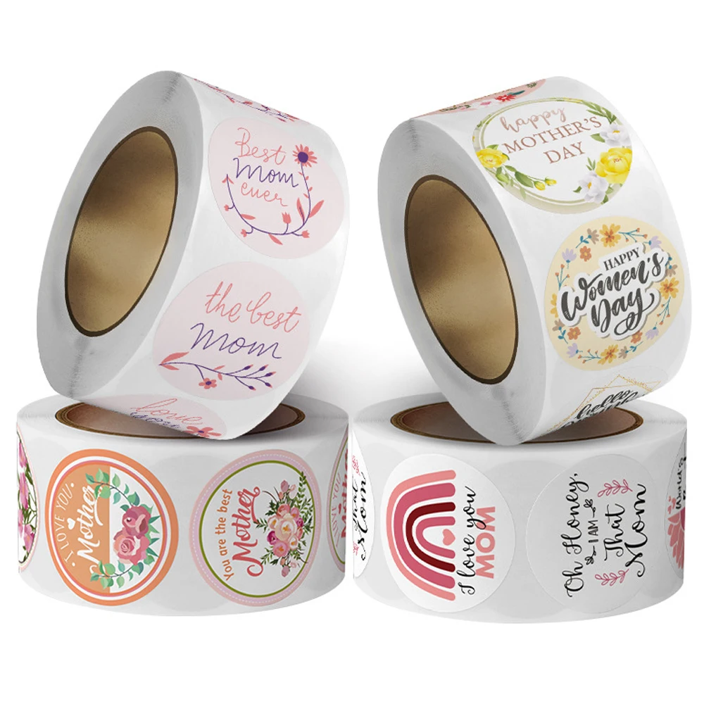 لفة ملصقات للزينة ، ملصقات شكرًا لك ، بطاقات هدايا ، عطلة ، 1 بوصة ، شكرًا لك ، سكرابوكينغ