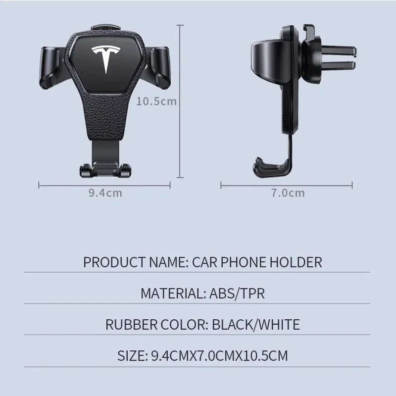 Gravity Car Holder Air Vent Clip Mount Mobile Cell Stand Smart phone GPS Support For Tesla Model 3 X S Y P100D SpaceX car goods