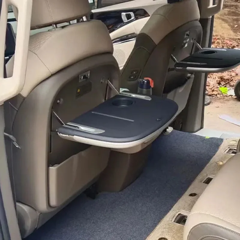Car Seat Rear Upgraded Foldable Table Panel Modified Office Desk Wireless Charging Simple Interior