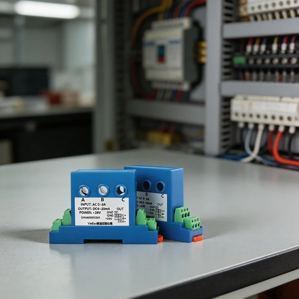 Current Sensor AC Transmitter No Insertion Loss Installation 50Hz Sinusoidal Measurement Rated Output 3*DC4-20mA