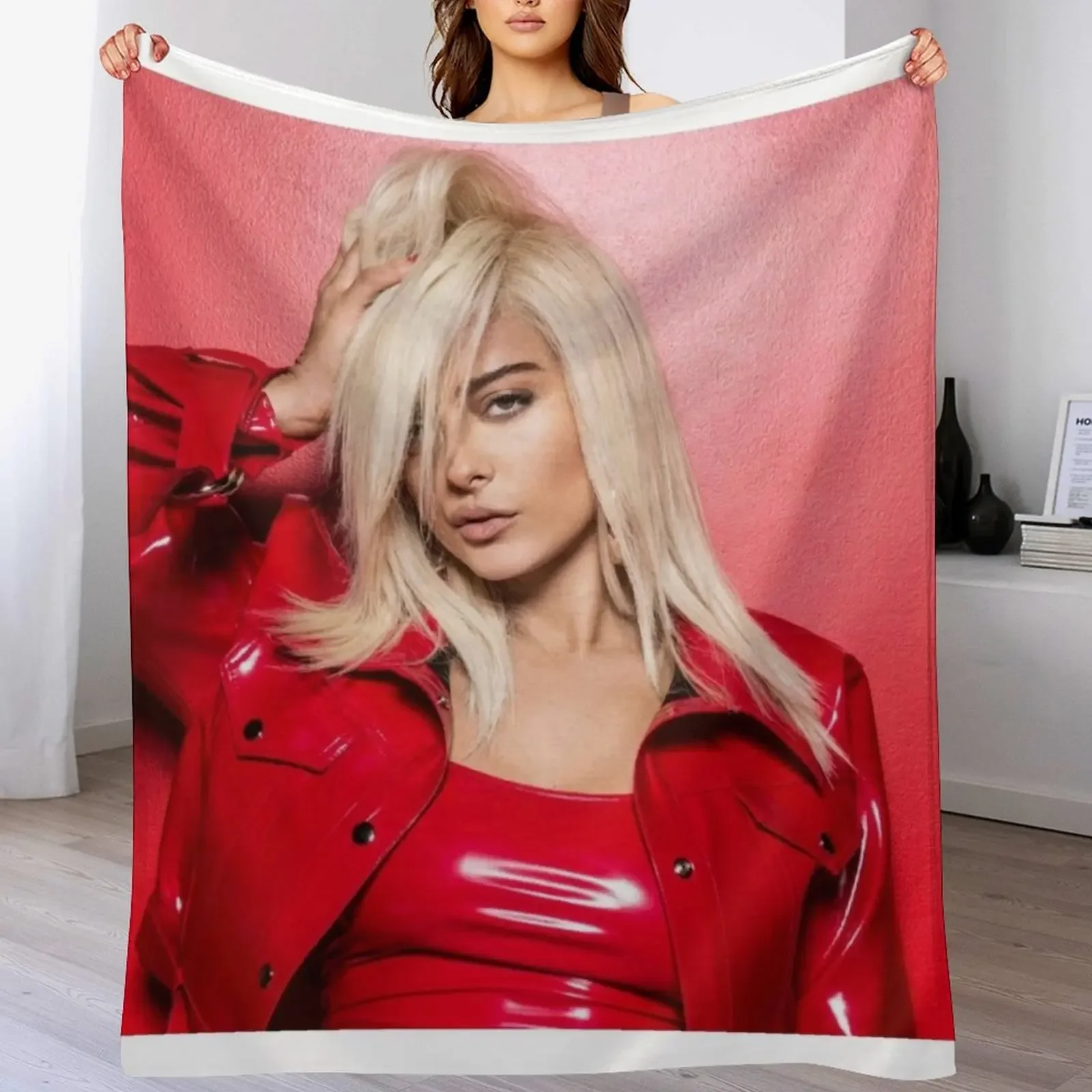 

Плед BEBE REXHA из красной кожи, элегантный и теплый, для отелей и дома