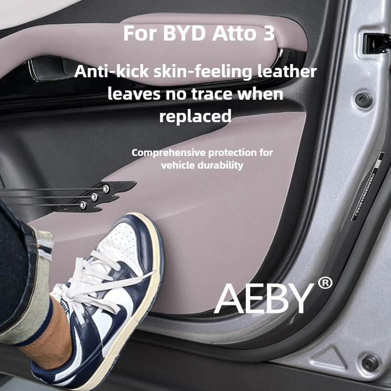 

AEBY For BYD Atto 3 Smart Driving Edition 2022-2025 Car Door Protector,Waterproof Car Interior Accessories,Door Kick Pad