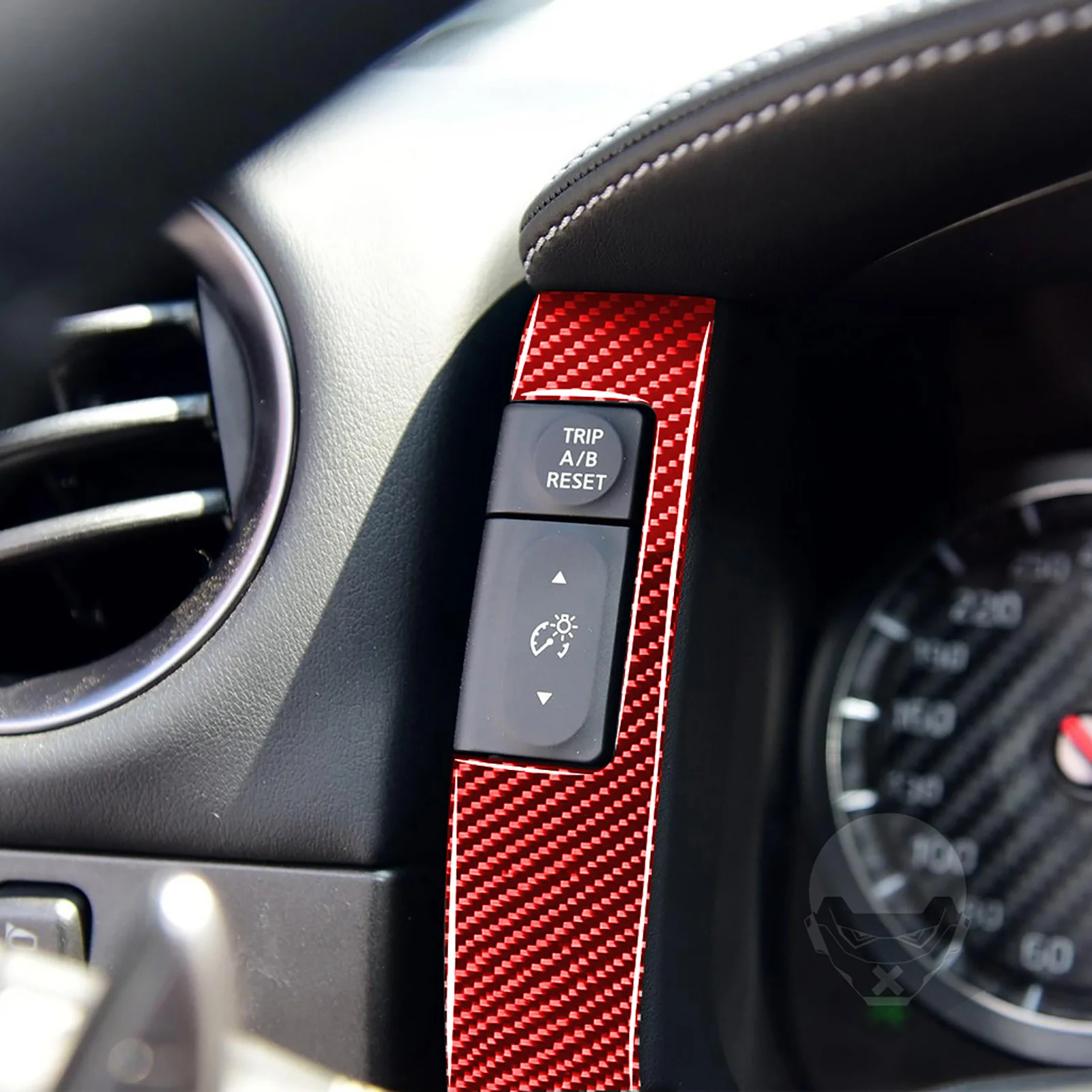 For Nissan GTR R35 2008-2016 Carbon Fiber Speedometer Instrument Surround Panel Trim Strips Car Interior Accessories Sticker 4