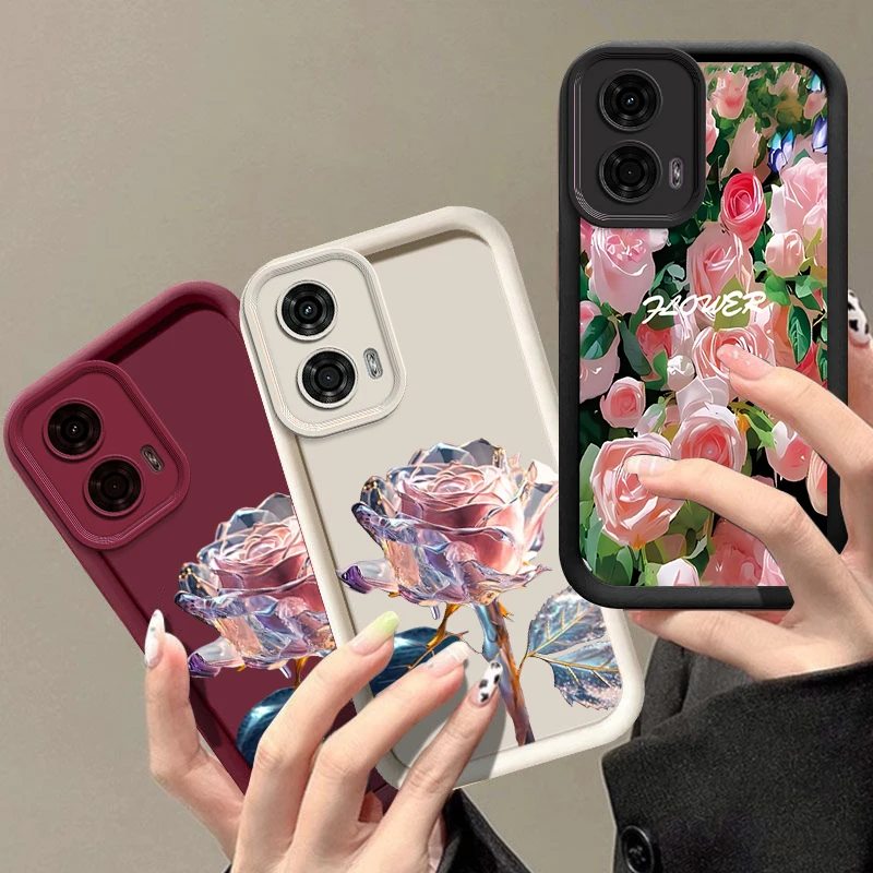 G24 Gorgeous Rose New Sky Eye Phone Case For Motorola Moto G24 G24Power G04 G22 G54Power G20 G30 G34 G53 G54 G84 E40 E32 Cover