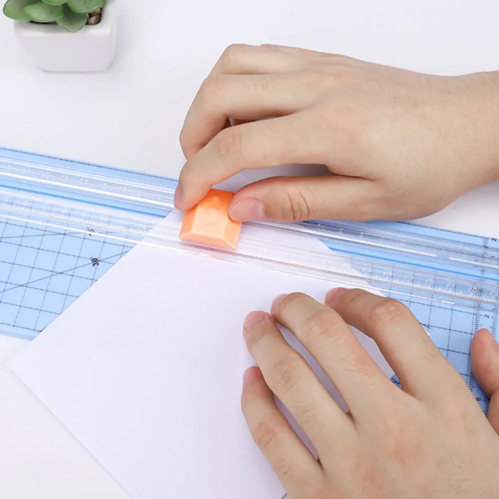 3 قطع من قطع الورق الصغيرة المتينة، أداة تشذيب شريط شفاف للطلاب والفنانين، صور سكرابوكينغ باللون البرتقالي