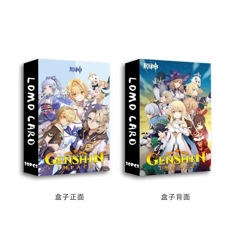 НОВЫЕ-карты-genshin-impact-коллекция-аниме-бумажные-карты-мини-наклейки-игрушки-для-косплея-подарки-для-фанатов