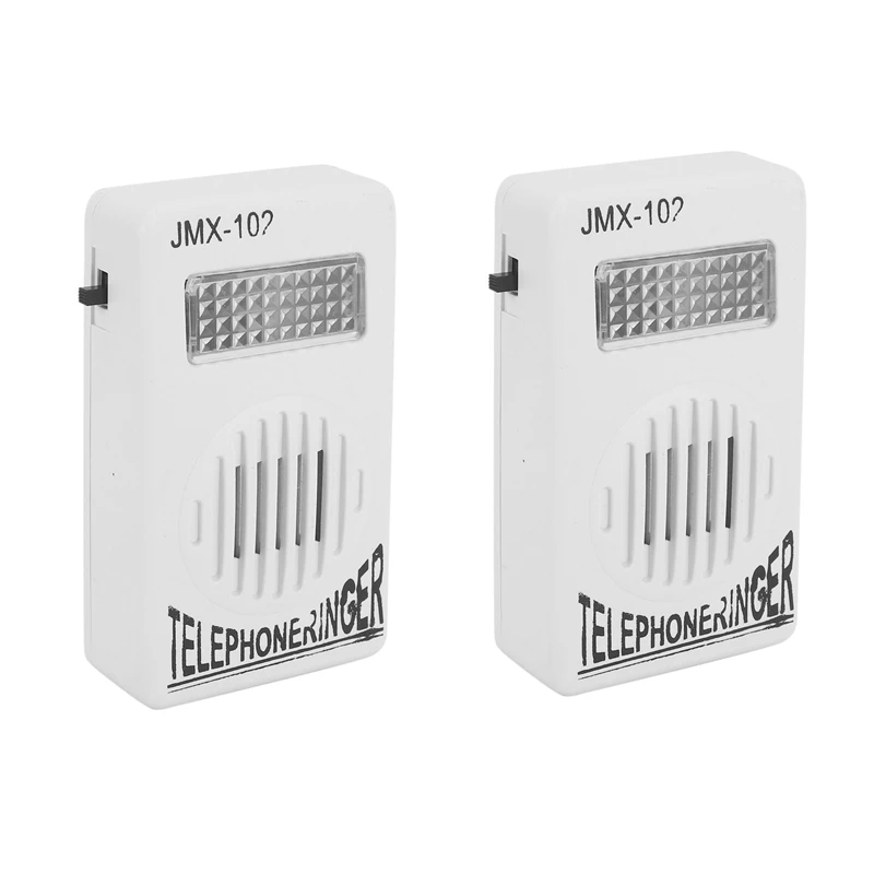 2X RJ11 Adapter Louder Telephone Ring Flash Amplifier Ringer For Landline Telephone