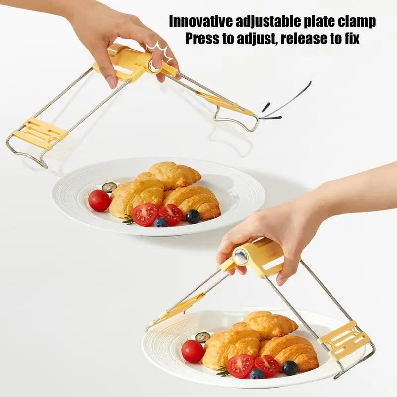 new Anti-scalding Clip Steamer Clamp Bowl Remover Microwave Oven Tray Non-Slip Pan Gripper Kitchen Pot Clips Cooking Accessories