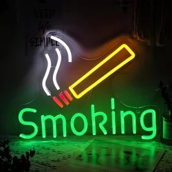 1pcSmoking Neon Lights-LEDNight Light，USBConnecting Decorative Logo，Suitable for Bedroom，Bar，Store，Hotel，Club，Garage，Wall Decora