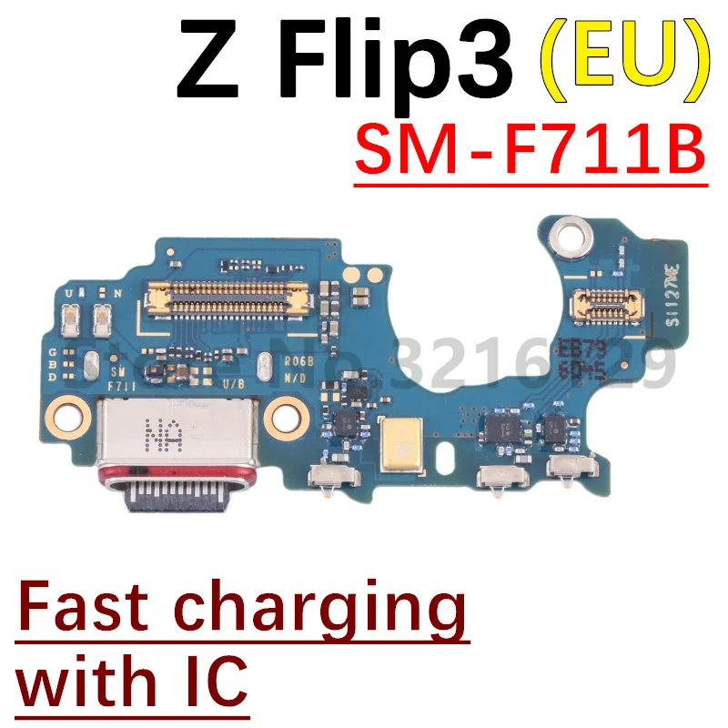 USB Charging Port Dock Charger Plug Connector Board Flex Cable With MIC For Samsung Galaxy Z Flip3 Flip4 Flip5 Flip 5G