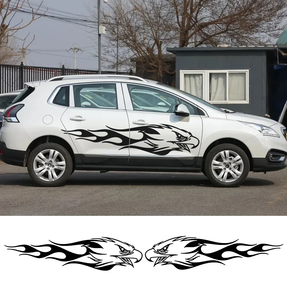 

2 шт. универсальная автомобильная виниловая наклейка с головой орла, автодекор, аксессуары для Suzuki Volvo Tesla Skoda VW Volkswagen Seat Subaru Toyota