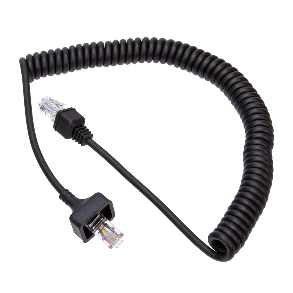 8 Pin Microphone Cable Easy To Install Mic Cable Cord Heavy Duty Coiled Walkie Talkie Parts for KMC-30 for Kenwood KMC-32 KMC-35