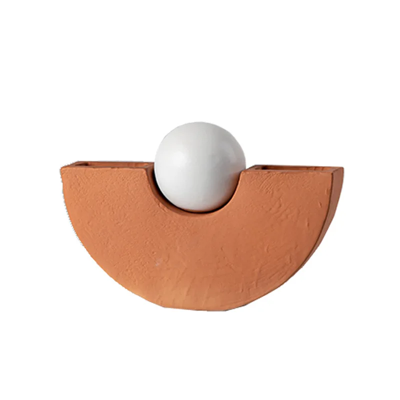 

Creative abstract ceramic handicrafts, geometric flower ornaments, quaint creative vase decorations