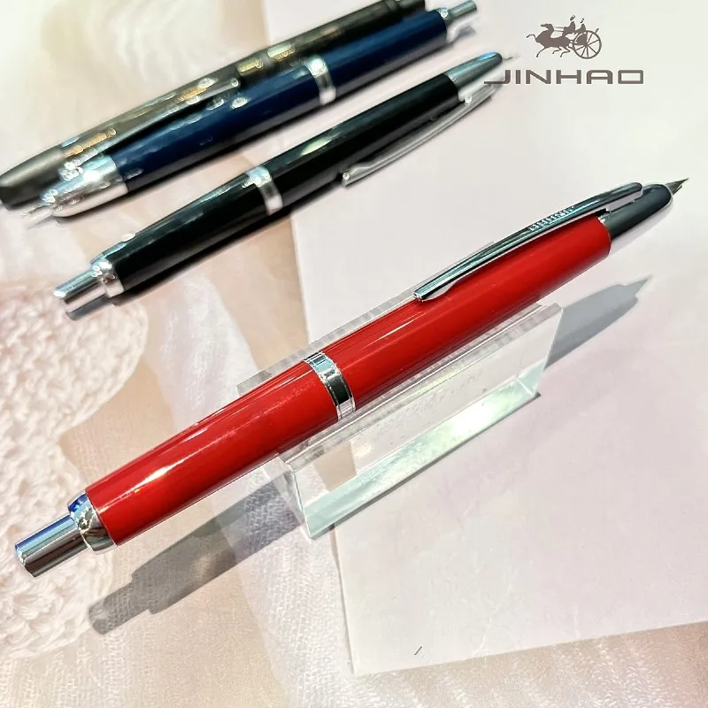 Jinhao 20-pers intrekbare vulpen EF/F penpunt met converter hars schrijfgeschenkpen