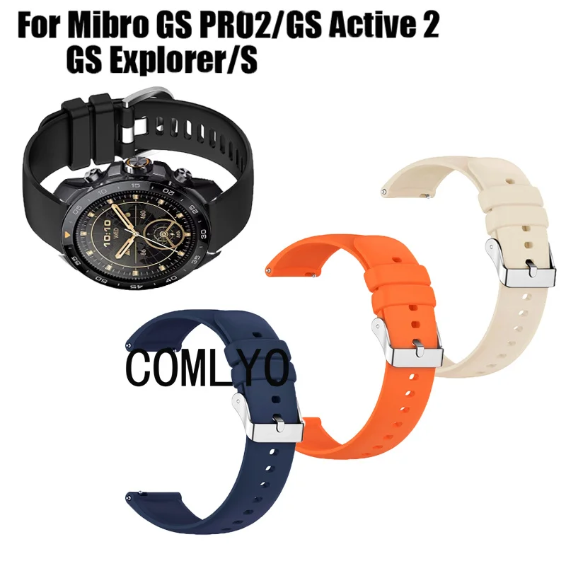 Per Mibro GS PRO2 Active 2 Explorer S cinturino in morbido silicone cinturino per orologio donna uomo 22mm