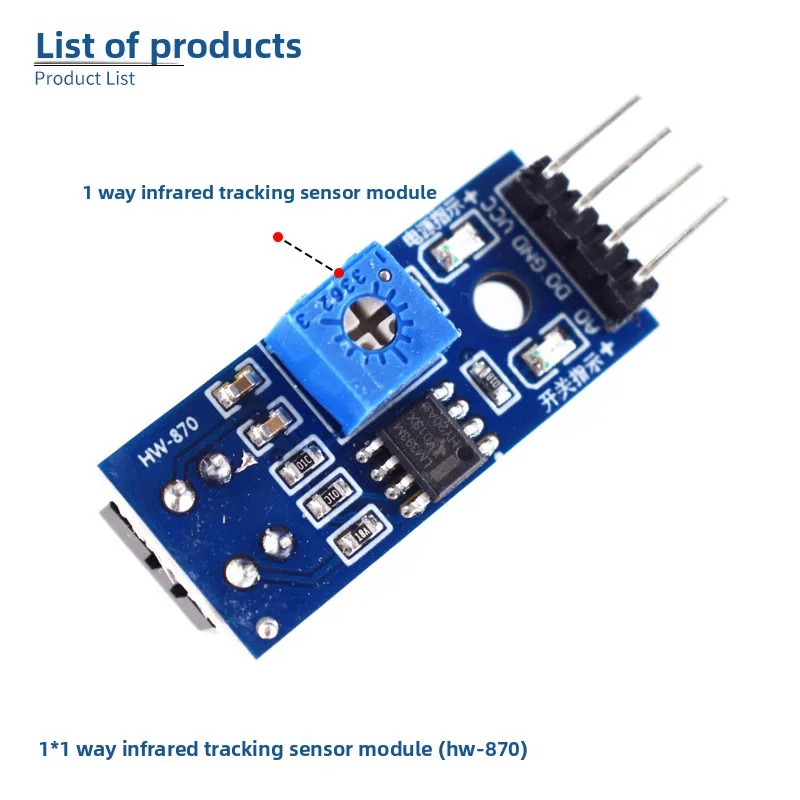 High Sensitivity TCRT5000 Line Tracking Sensor Module for Arduino Robot Car DIY Projects