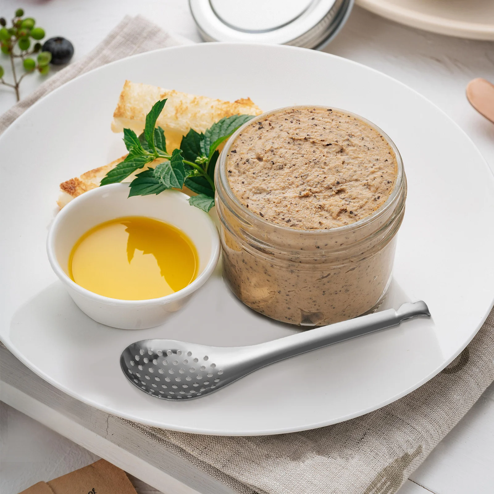 

2Pcs Fine Mesh Stainless Steel Colander Spoon Strainer for Caviar Soup Pasta Cooking Kitchen Gadgets