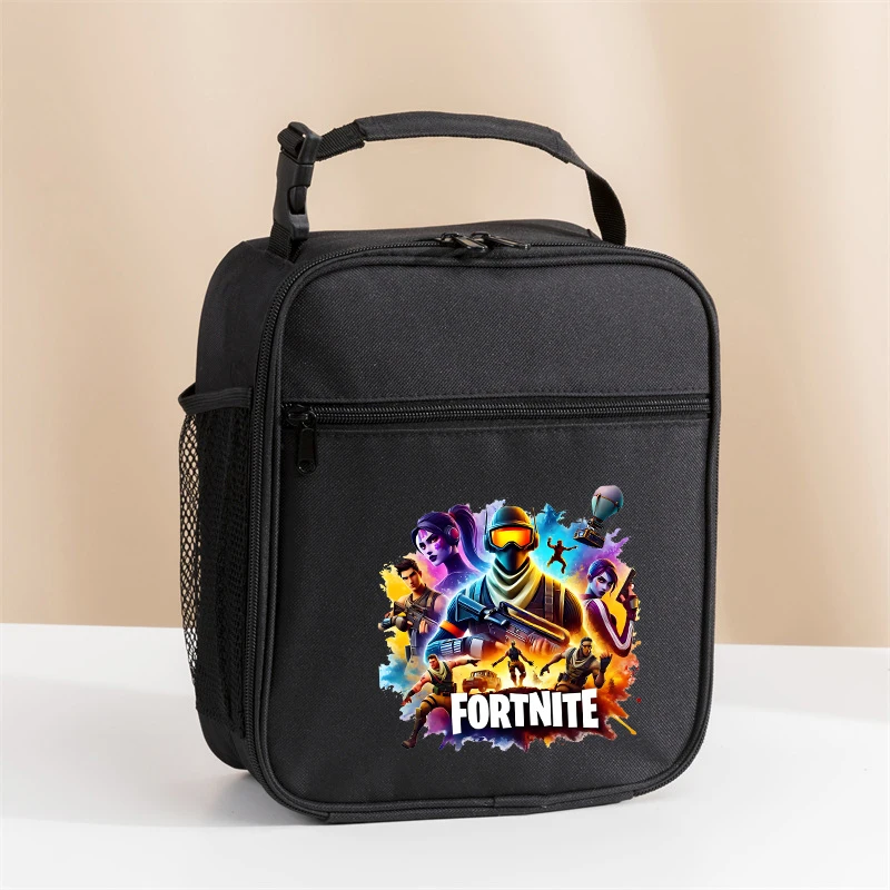Torba na lunch FORTNITE Anime Przenośna Torba na Jedzenie dla Dzieci Kreskówka Kawaii Wycieczka Szkolna Lunch Piknik Obiad Chłodziarka Torba na Żywność Prezent