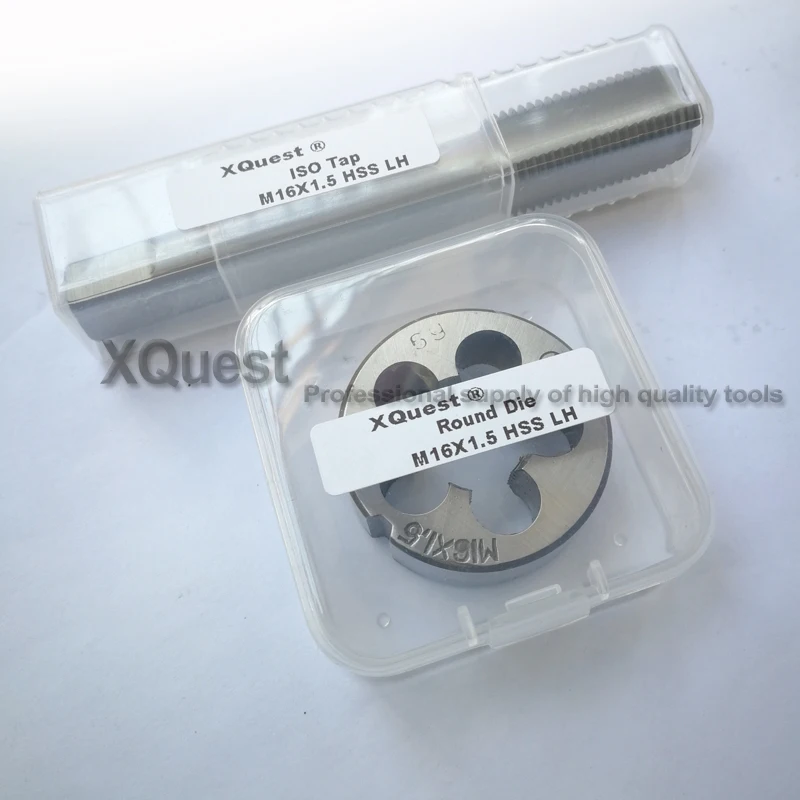 Mão Esquerda Redonda Morrer e Torneira Conjunto M16 M16x2 lh Métrica Rosca Fina Plug Máquina Torneiras Corte Dados M16x1.5 M16x1.25 M16x1 mm Peças