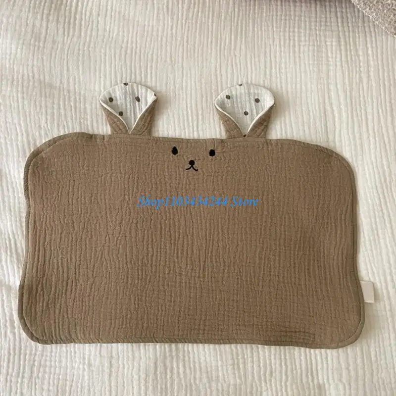 

Breathable Milk Spit Up Rags Double Sided Cotton Burping Cloths for Girl Boy Washcloths 6 Layers Ear Burp Rags