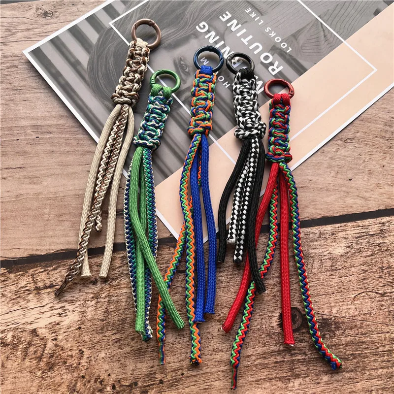 

Цепочка для ключей на телефон, цветной брелок для ключей, шнурок ручной работы, веревка для мобильного телефона в стиле ретро, изысканный ремешок для ключей, шнурок