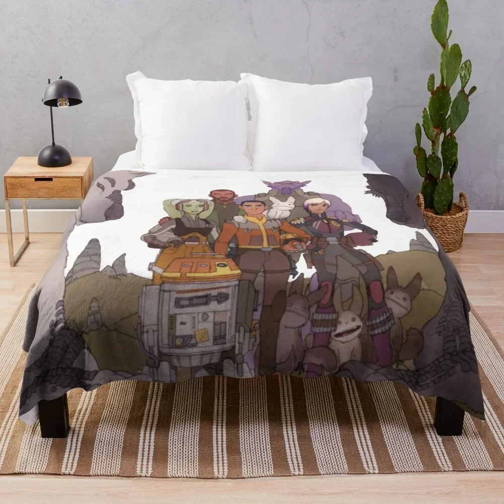 

Spectres Mural Throw Blanket Shaggy Bed linens Cute Plaid Blankets