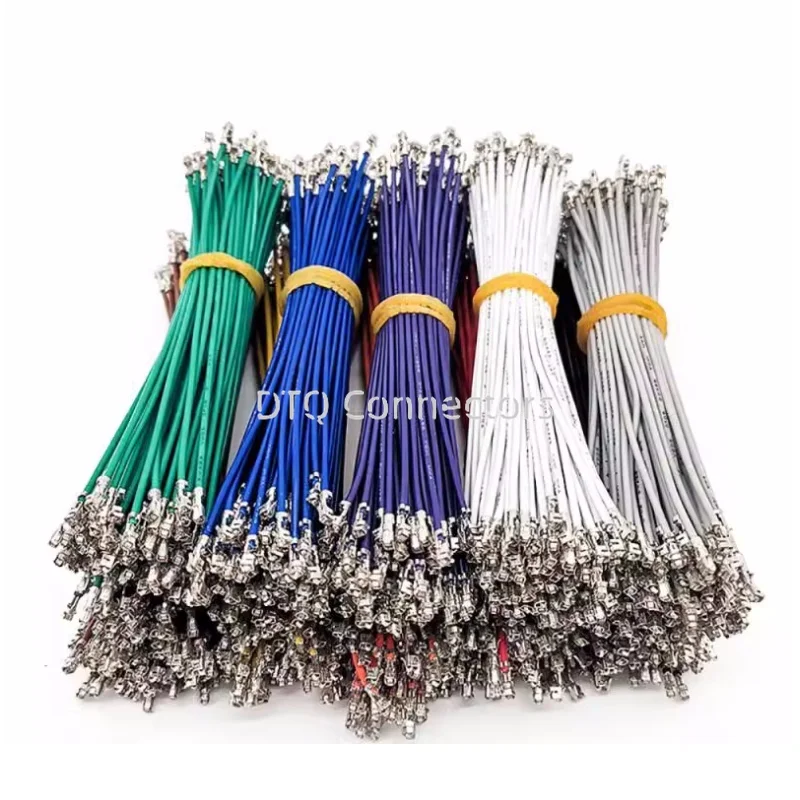 100PCS XH2.54MM single and double ended spring connector plug 100/200/300/500mm terminal UL1007 electronic color wire