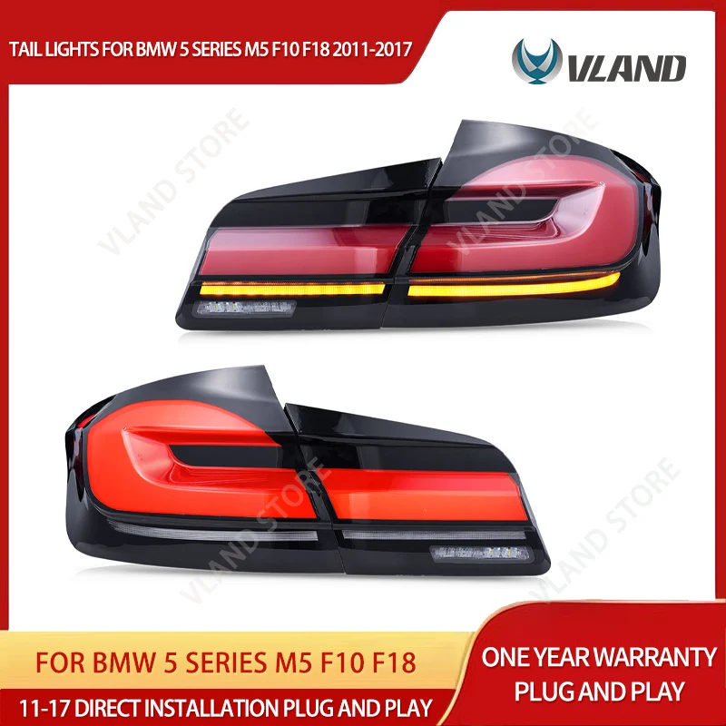 VLAND 2011-2017 BMW 5 Series 6th Gen F10 F10N F18 F18N G30 LCI Style LED Tail Lights, Fit for 4-Door Sedan/Saloon Base Luxury M Sport, Not Fit F11 Touring Wagon or F07 Gran Turismo