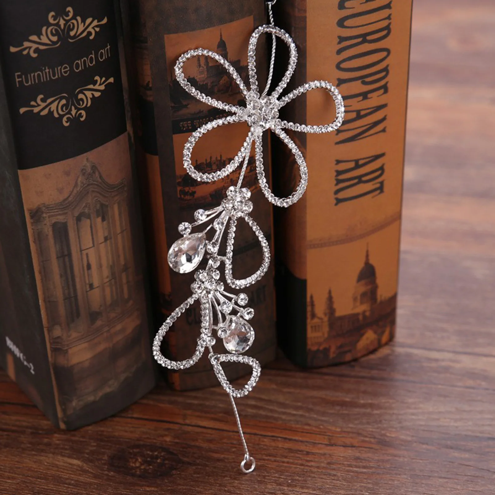 

Rhinestone Headbands Wedding Hair Accessories Elegant Headpiece Bridal Flower Adjustable Hairbands Retro Party Diamond Tiaras
