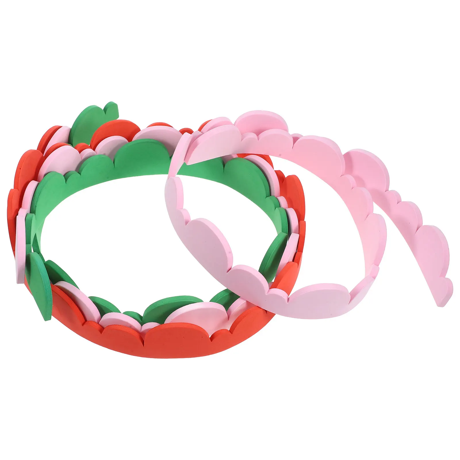 

4pcs Foam Decorative Flowers Scalloped Border Trim Bulletin Board Decorations Kindergarten Teaching Tools