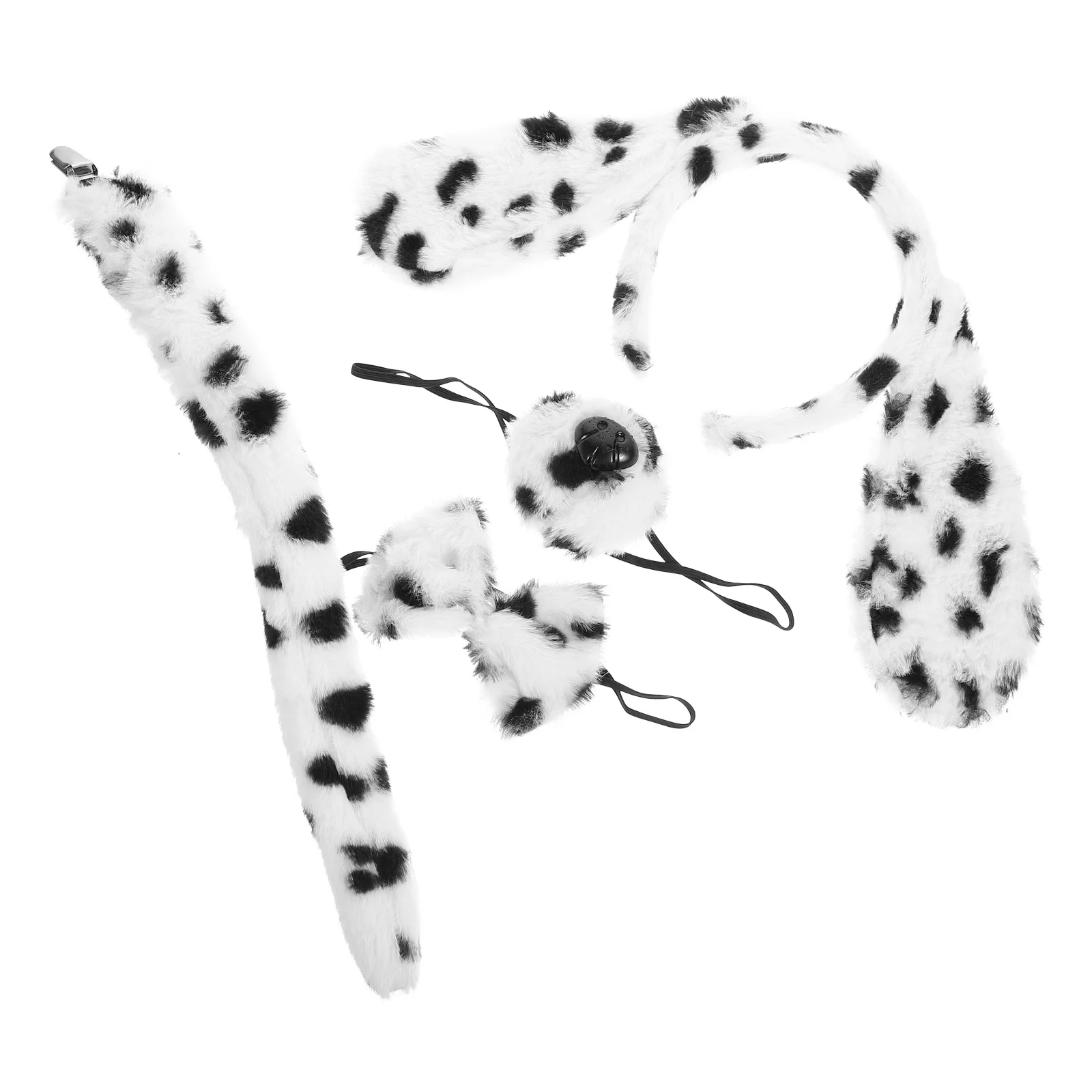 

1Set Pet Dog Costume Set Cute Animal Headband Bowtie Tail Props for Cosplay Party Pet Dog Costume Set Halloween Cosplay Supplies