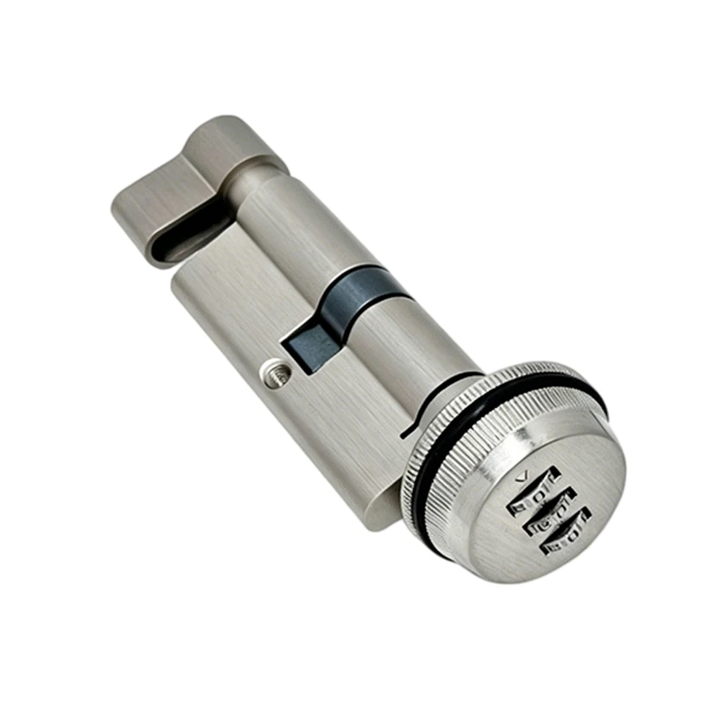 70mm Mechanical Combination Lock Cylinder for Wooden Doors Featuring Keyless Lever Handle and Precision Zinc Alloy Construction