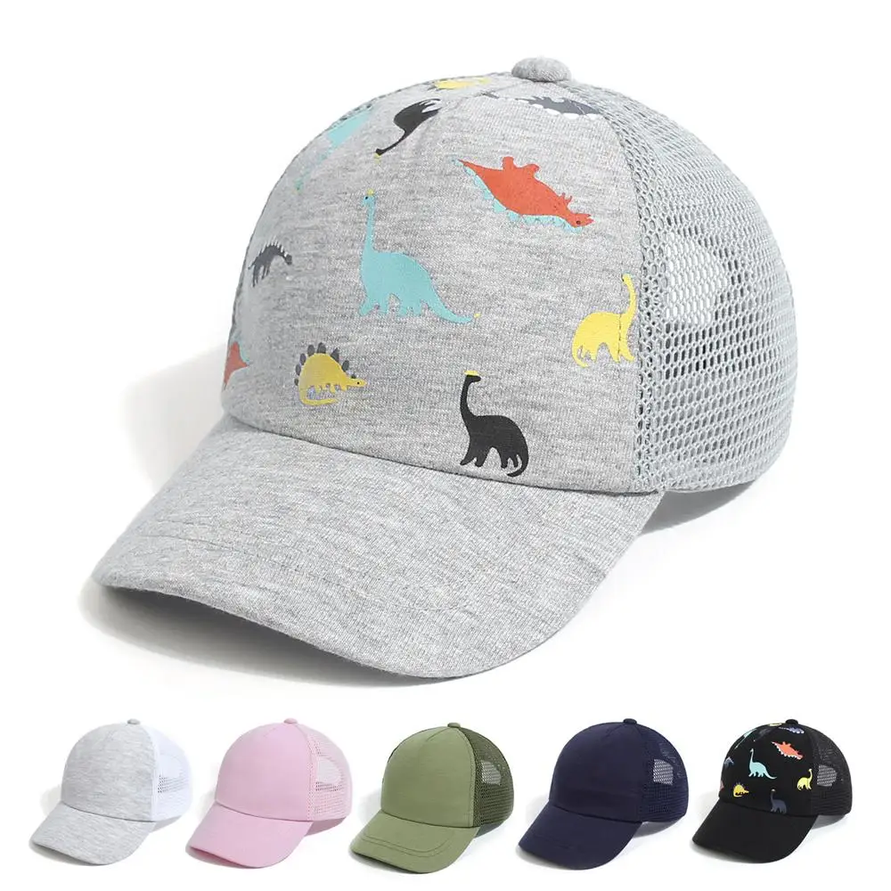 Sun Hat Toddler Baseball Hat Baby Cap Dinosaur Printed Quick Drying Casual Cute Boys Girls