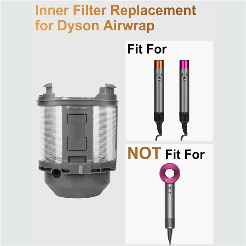 SANQ-cubierta de repuesto de filtro interno para modelos Dyson Airwrap HS01 HS05, cubierta antipolvo de filtro interno de rizador