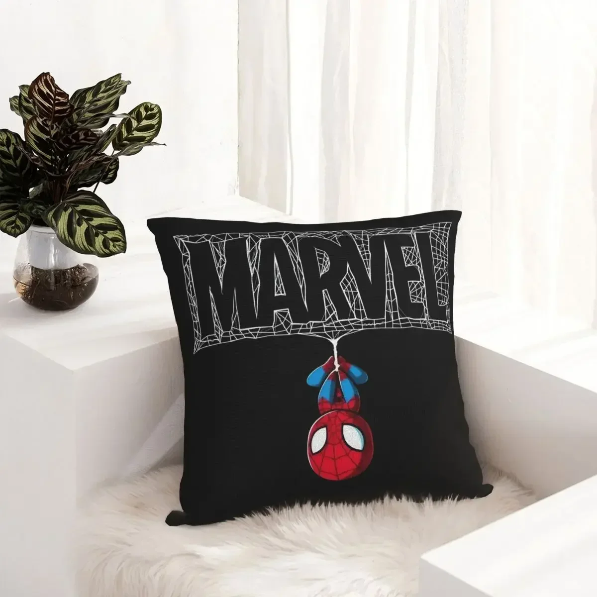 Spiderman Cartoon Cute federa stampa fronte-retro fodera per cuscino decorazione fodera per cuscino Home Square 45*45