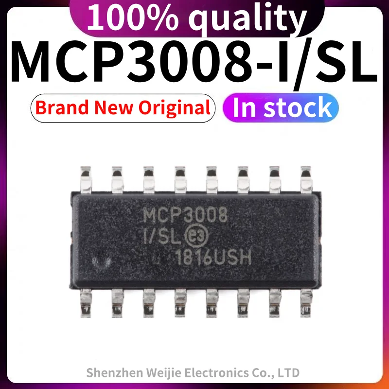 (1piece)100% New MCP3008-I/SL MCP3008 sop-16 Chipset