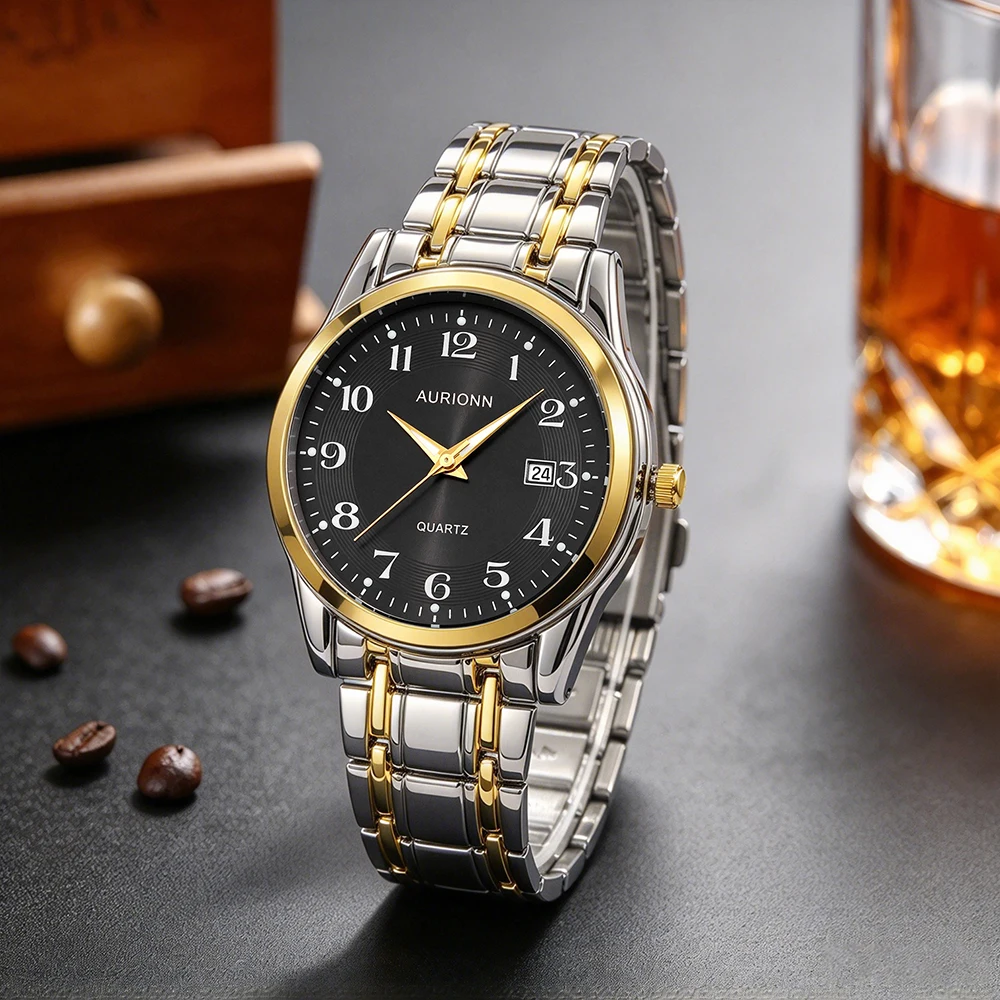 1Pcs Men's Watch Set, Business Elegant, Ideal Gift For Ramadan, Eid Al-Fitr, Valentine's Day, Birthday