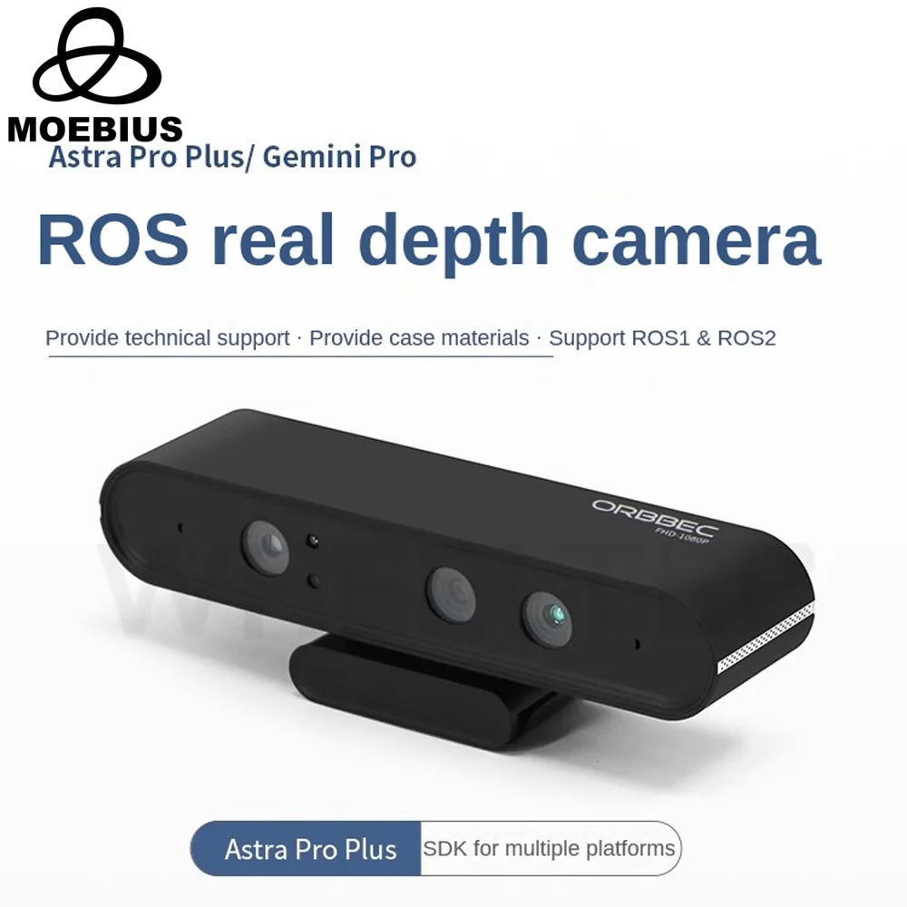 ORBBEC Astra Pro Plus caméra de profondeur caméra de développement de Vision 3D Compatible avec les pièces de voiture Robot du système ROS1/ROS2