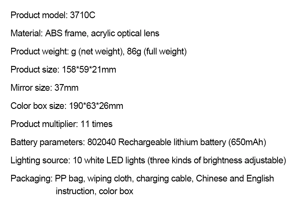 Handliche, wiederaufladbare Lupe mit LED-Licht, 3 Modi, beleuchtete Lupe für Senioren, zum Lesen, für Reparaturen, zum Basteln und zur Inspektion. – Detail 13