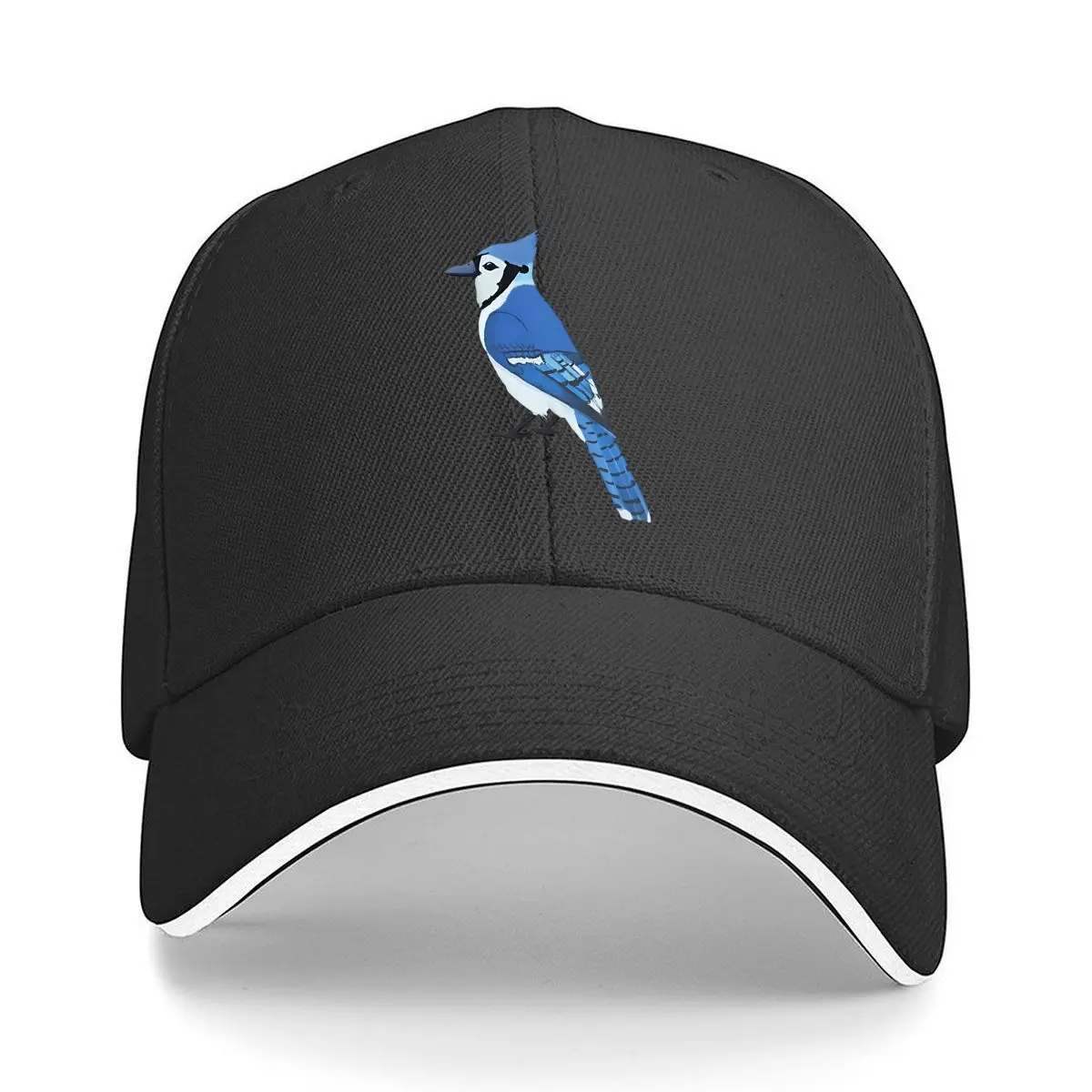 Blue Jay Bird Portrait Art Sandwich Baseball Cap Outdoor