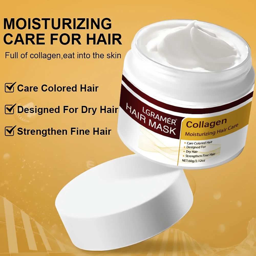Deep Repair Damaged Dry Hair-collagen Conditioning Intense Hydrating Hair Mask Essence Keratin Conditioner for All Hair Types