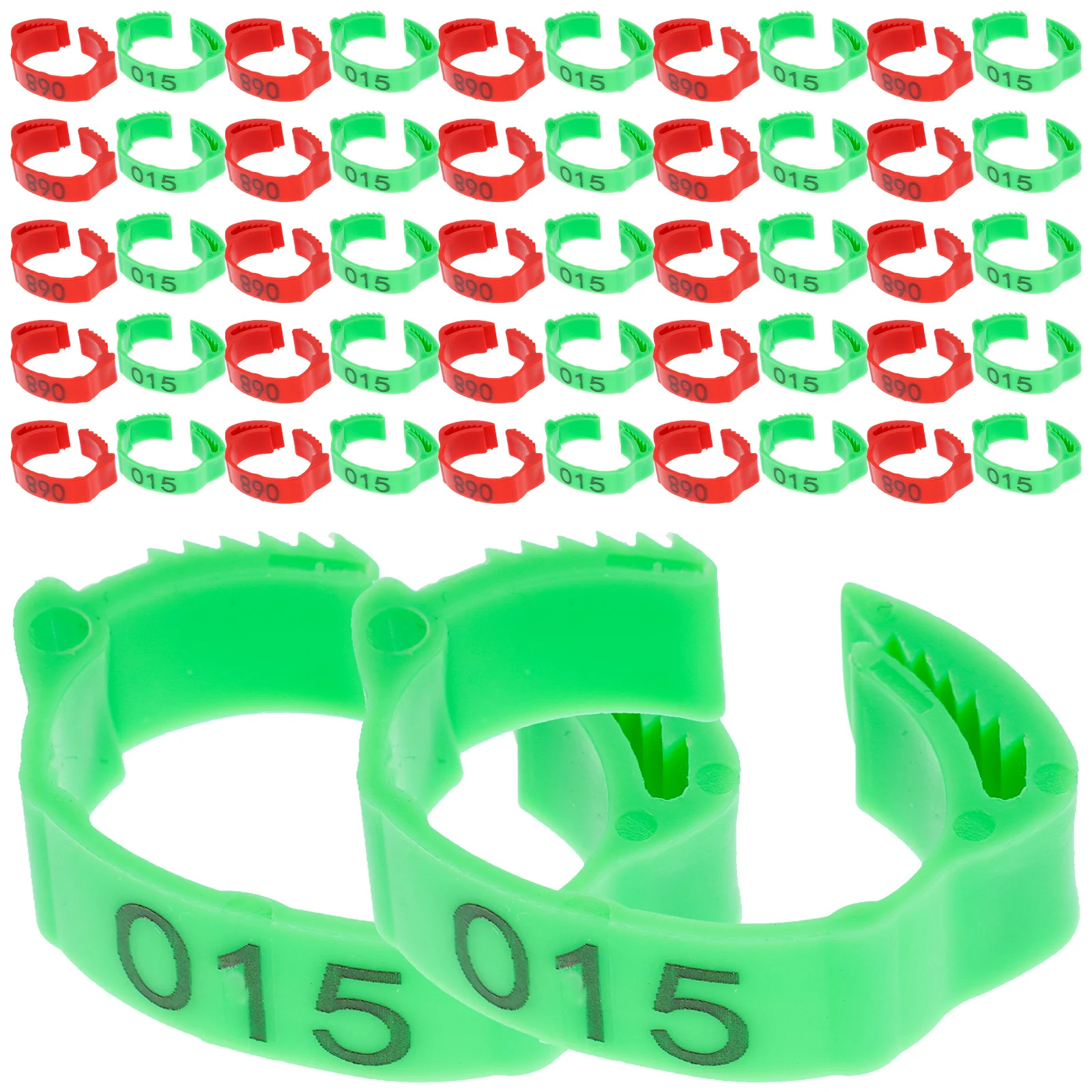 

200 Pcs Disposable Chicken Foot Ring Poultry Leg Bands Plastic Breeding Rooster