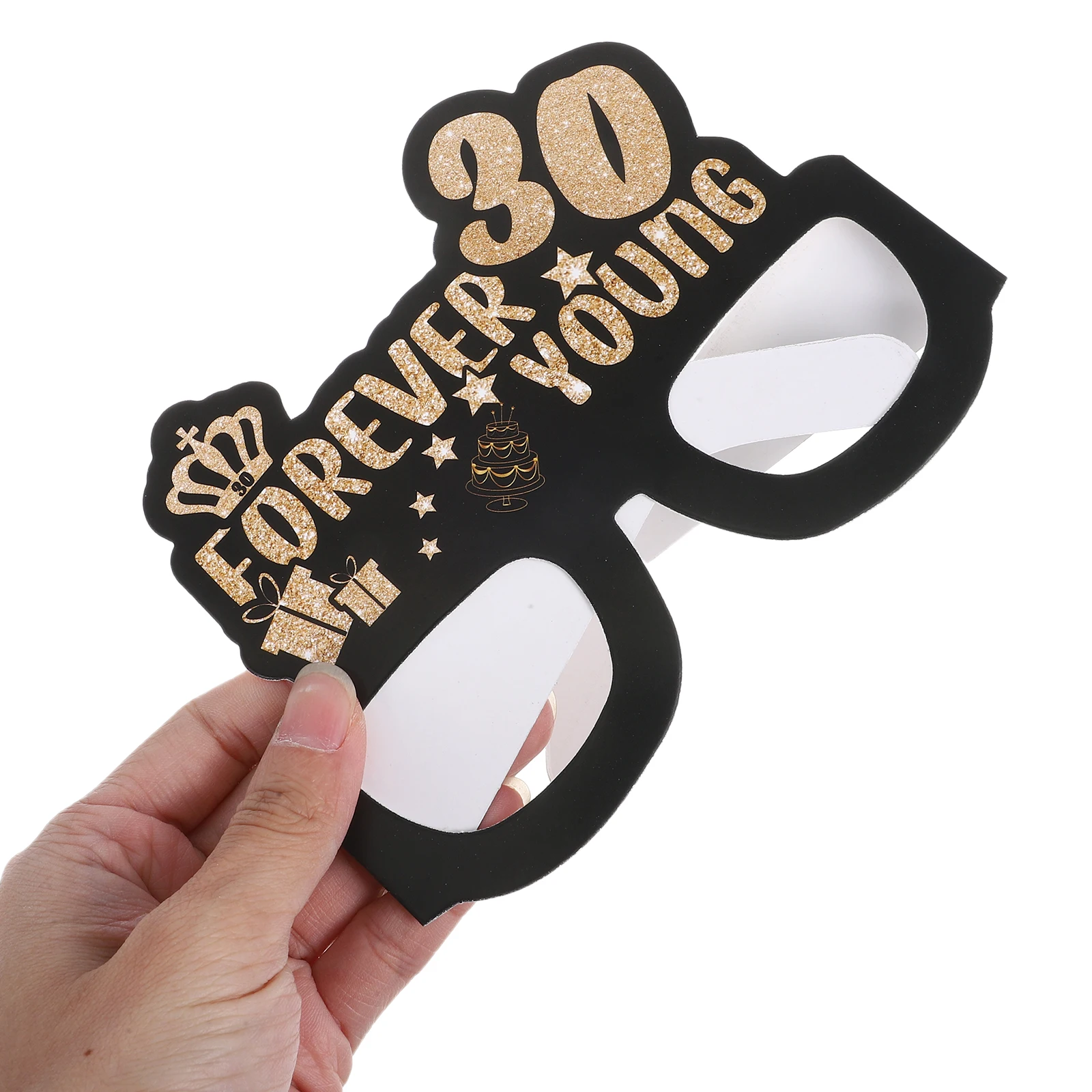 

12pcs Paper Glasses Frame 3D Birthday Eyewear Photo Props Party Supplies Lightweight Comfortable Safe Festive Accessories