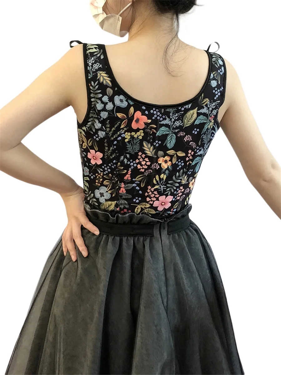 Women Suspender Corset Vintage Camisole Flower Embroidery Sleeveless Slim Tight Vest Fit Tops for Party Club